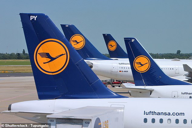 Flying the flag: The gains came after Lufthansa, Europe's second-largest airline, said it was 'back' as it returned to profit and revealed revenues nearly doubled in 2022