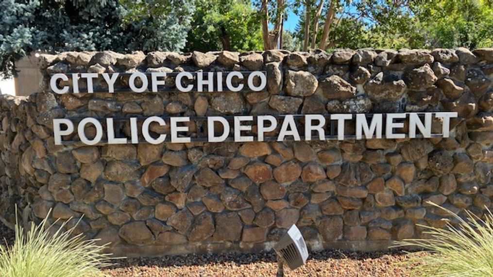 Chico Police Department front entrance sign. (KRCR)