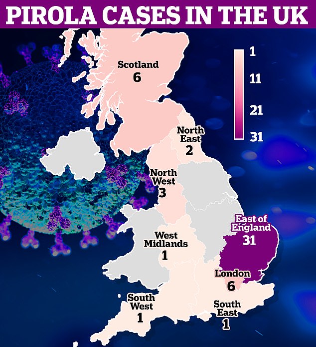 The UK's total cases Pirola cases stood at 54 as of September 18