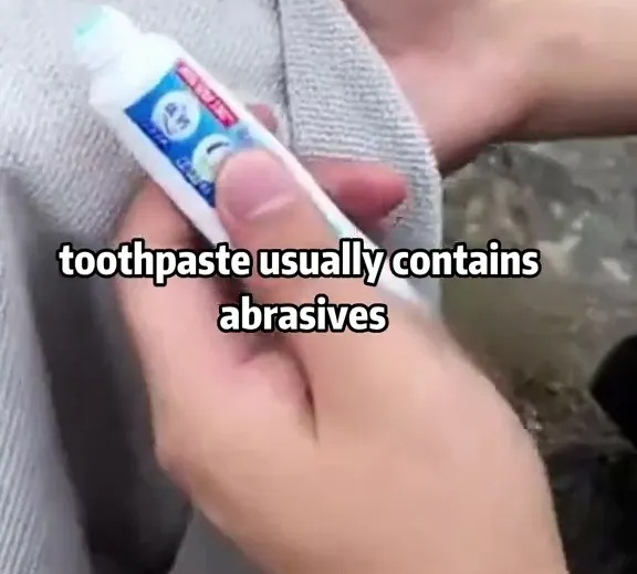 Toothpaste is the secret product that can remove scratches due to it containing abrasives