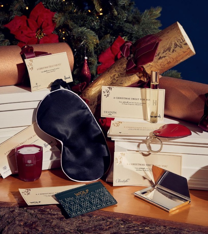 Gifts in the £750 crackers include an Aspinal keyring, a Gingerlily silk eye mask, two card holders by Wolf and Christofle, a 15ml bottle of Trudon perfume and Dr Vranjes candle