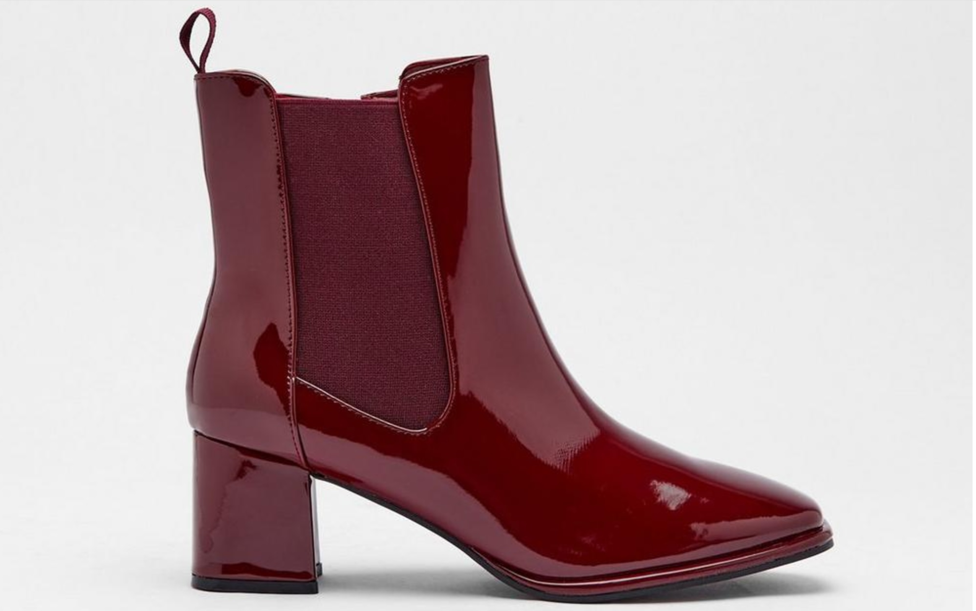 Save £16.50 on these red patent boots at Warehouse