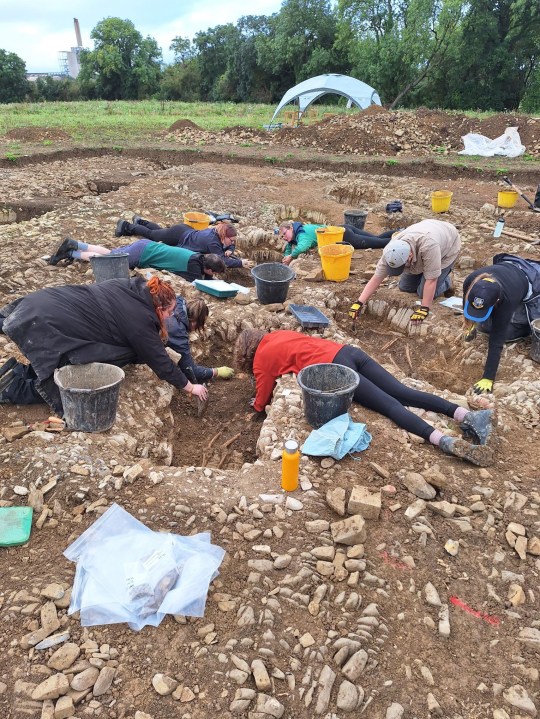 Archaeologists working at the site in Cardiff, Wales