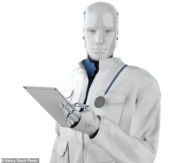Scientists suggested the robots could be vital in 'boosting productivity' in regard to 'simple but repetitive duties' in healthcare, including the NHS (Stock Image)