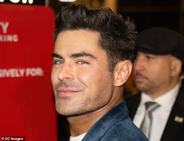 Researchers say that men with chiselled jawlines, like Zac Efron, are more confident because their faces are perceived by others as more attractive
