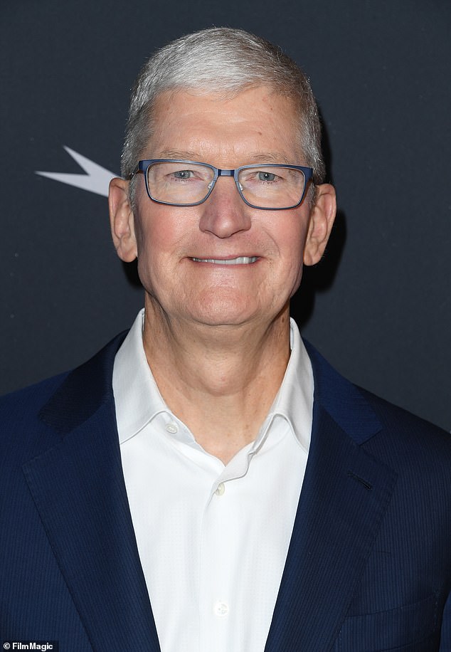 Tim Cook arrives at the AFI Awards Luncheon at Four Seasons Hotel Los Angeles at Beverly Hills on January 12, 2024 in Los Angeles, California.