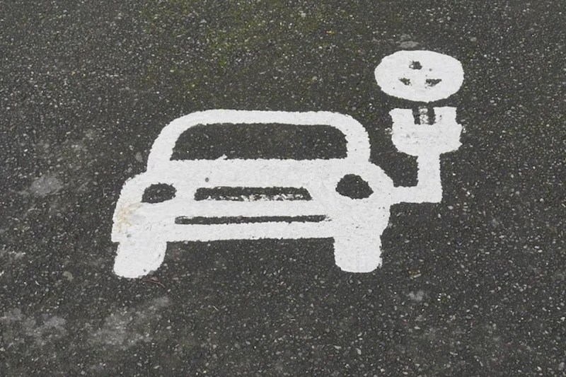 Electric car graphic