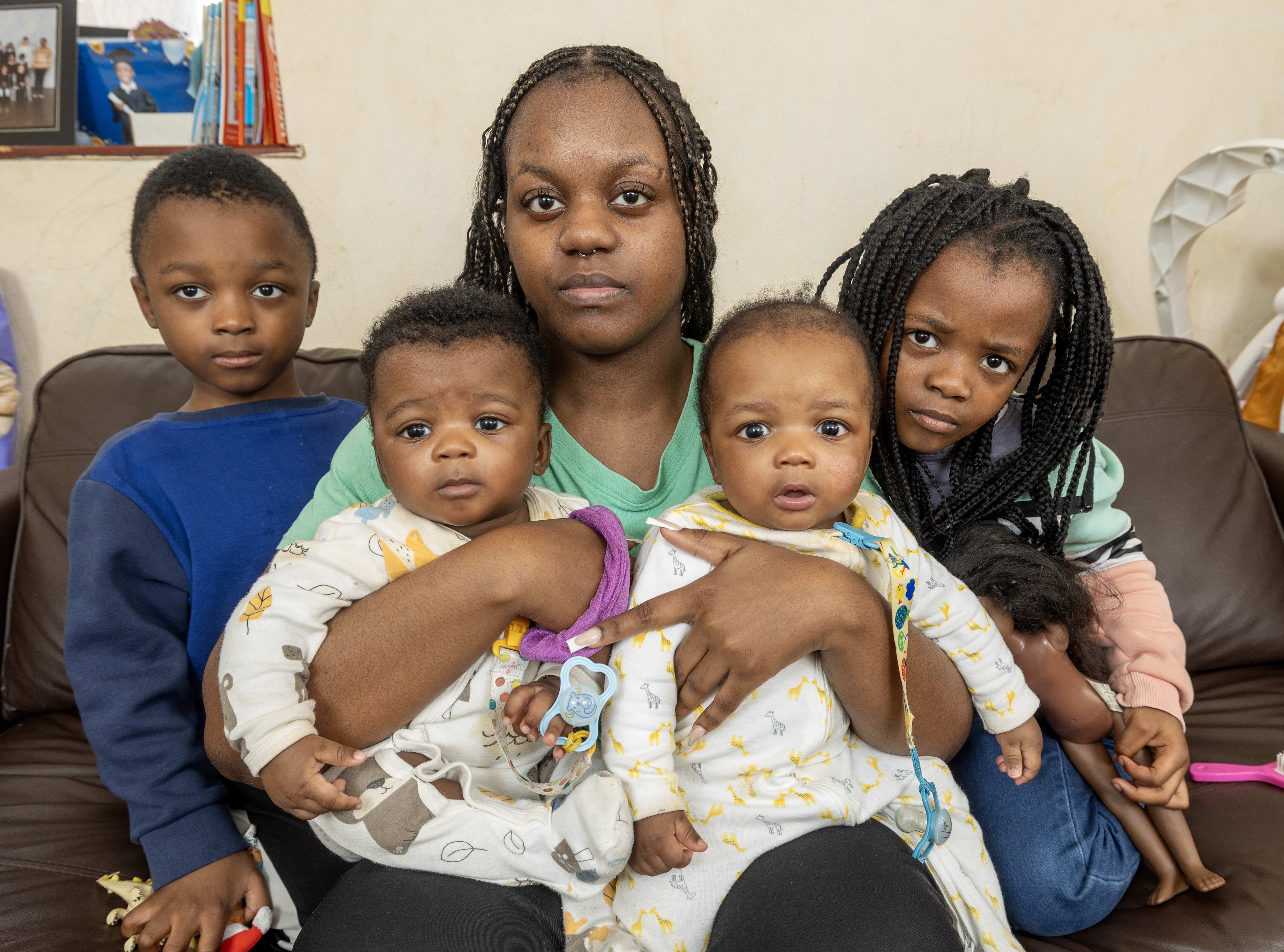 Divine Doti is struggling to live in a one-bed flat with her four kids